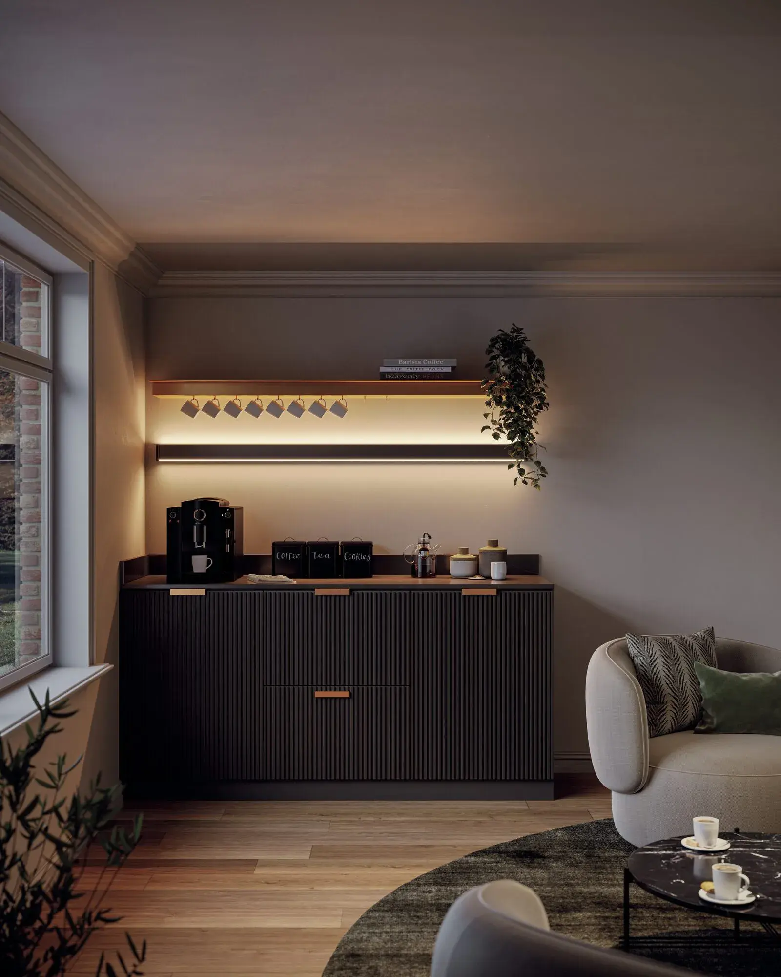 NOVY Designleuchte kleine Küchenzeile Teeküche